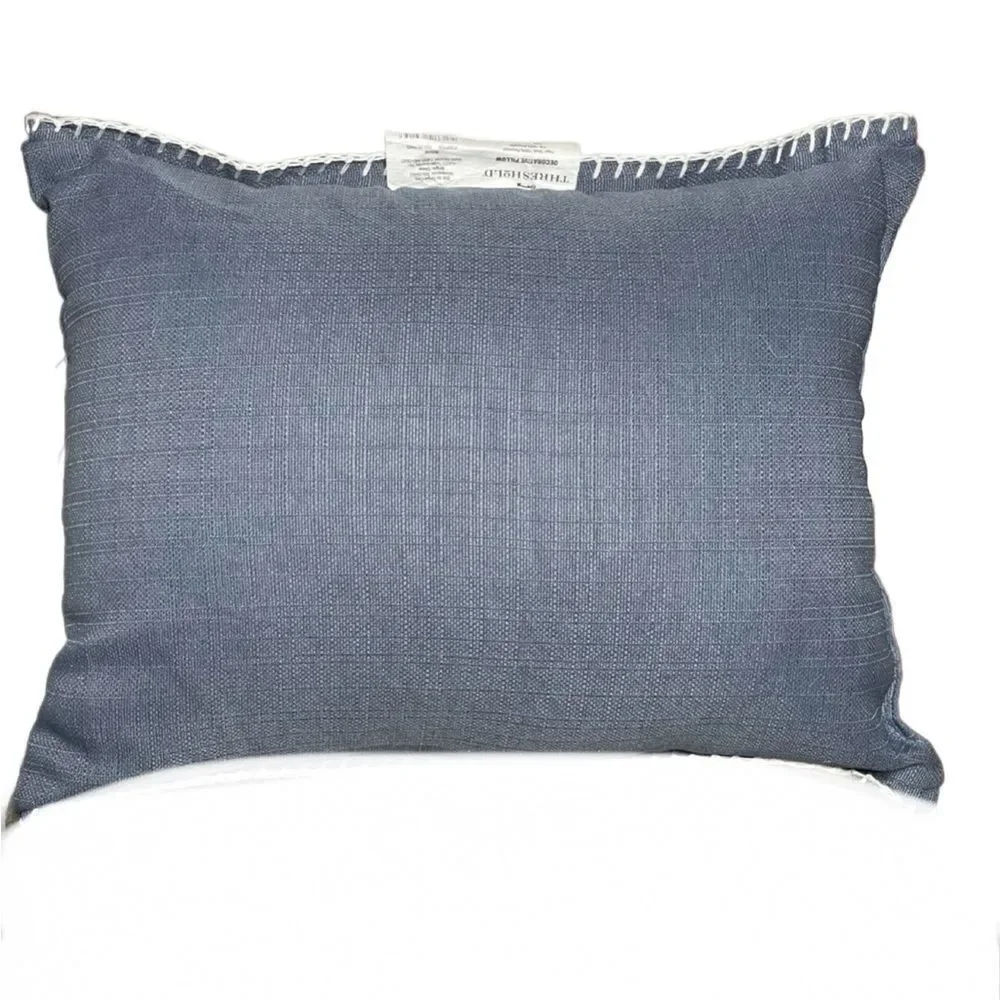 Threshold Blue & White Small Embroidered Throw Pillows
